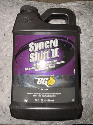 BG Syncro  Shift ii API GL-4 SAE 75W-75 2Qt. Gear Lubricant New Sealed 