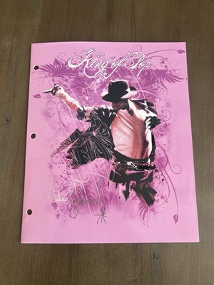 Michael Jackson Two Pocket Portfolio Glossy Folder Sleeve For Three Ring Binder