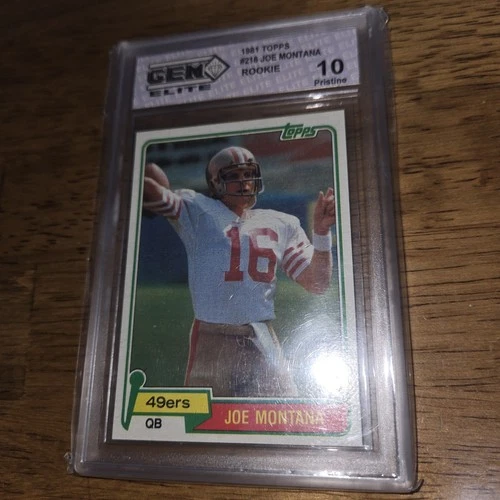 1981 Topps #216 Joe Montana Rookie Gem Mint 10 PRISTINE Rc