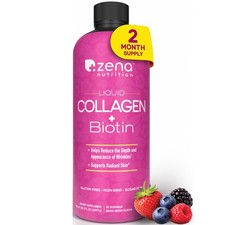 Liquid Collagen Peptides and Biotin, 2500mg Verisol Bioactive Collagen Peptid...