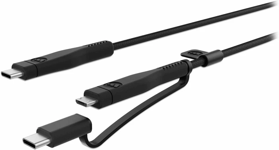Mophie 2M PRO Switch Tip 2 in 1 USB C to Micro Type C Charging Cable Black - Image 3 of 3