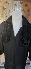 Faux fur collar scarf black