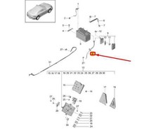 PORSCHE 718 CAYMAN 982 Plus cavo batteria 99161101402 NUOVO ORIGINALE