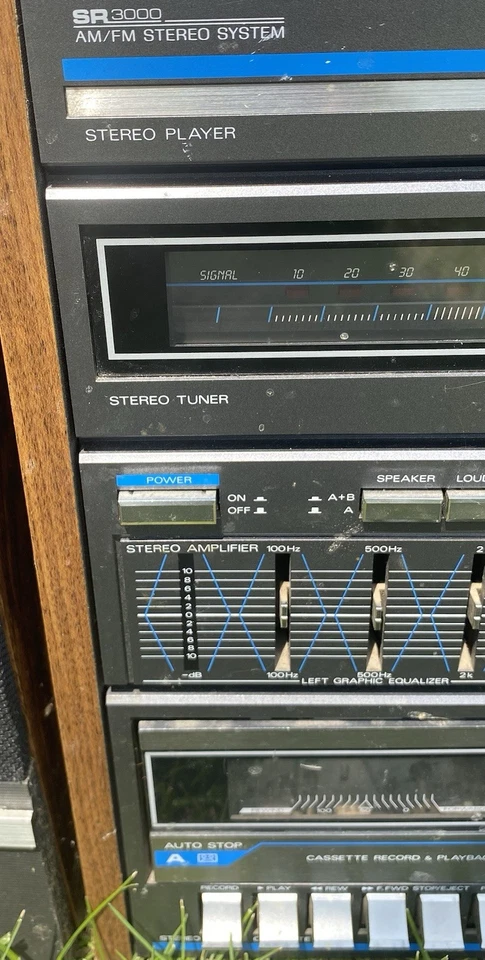 Sears, SR3000 AM/FM Stereo system With Amplifier,Cassette Record With speakers - Image 3 of 3