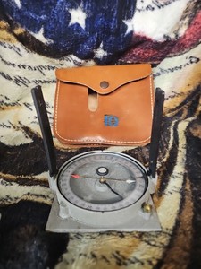 Vintage Antique Surveyors Compass Warren Knight Co Philadelphia PA W/pouch