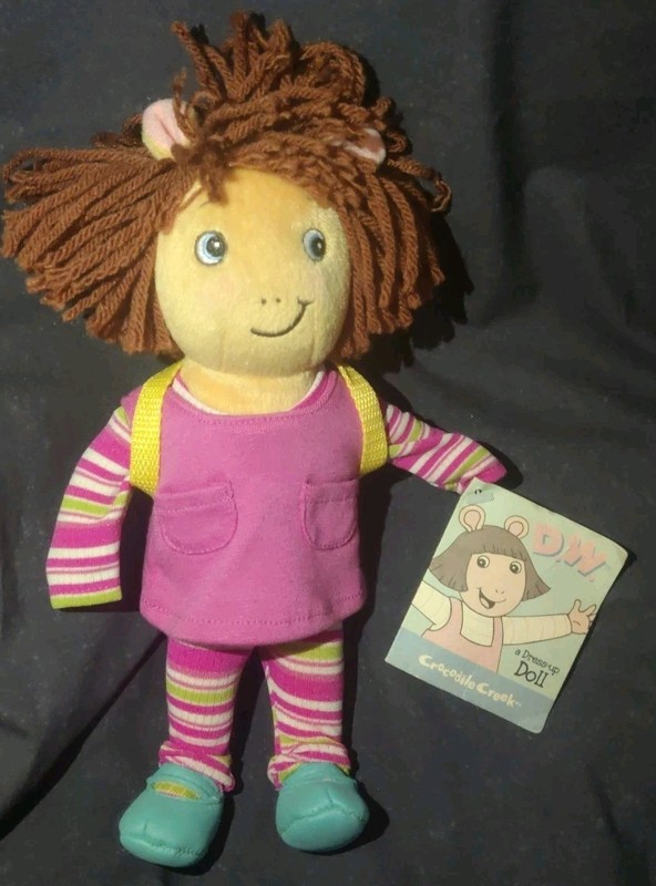 Arthur D.W. DW Stuffed Plush Doll Toy PBS Crocodile Creek With Accessories 10.5”