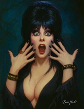 Boris Howler ELVIRA MISTRESS OF THE DARK 8.5X11 Art Print SIGNED classic horror