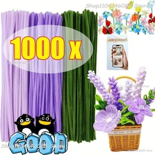 Chenille Stems Wire Kids DIY Craft Toys Plush Strips