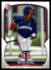 Bryan Acuna 2023 Bowman Draft #BD39 Minnesota Twins 33250 Baseball Card