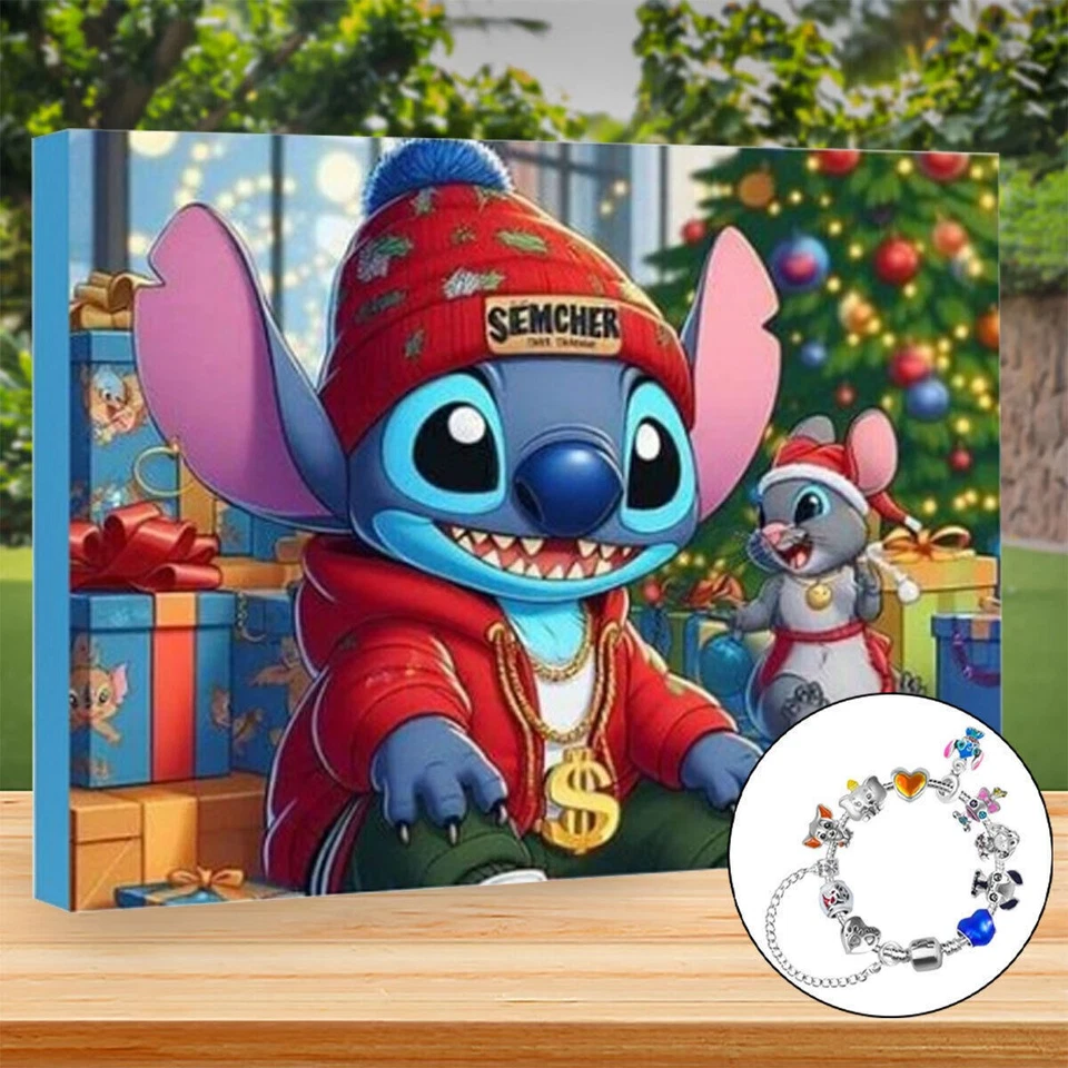 Christmas Jewellery Advent Calendar Stitch DIY-Decor Making-Kit Gift Ornaments - Image 2 of 4