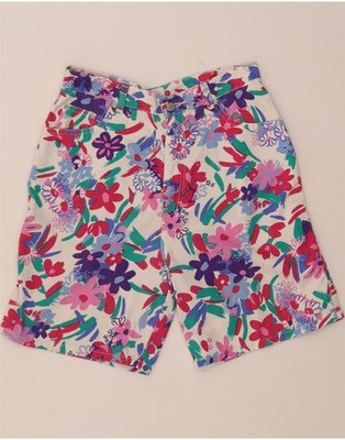 Sasoon Damen Freizeitshorts US 11 Large W29 mehrfarbig Blumenmuster Baumwolle DE17