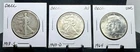 1918-S + 1943-D Walking Liberty Half Dollars & 1964 Kennedy Half Dollar