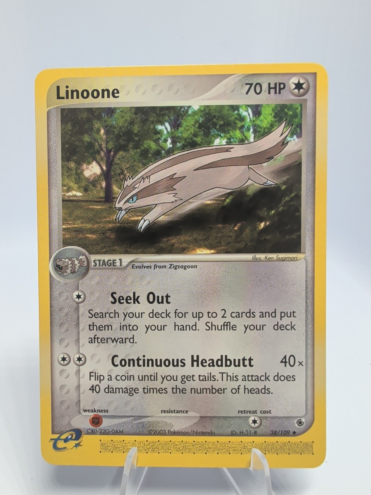 Pokemon Card Linoone 38/109 EX Ruby & Sapphire Uncommon NM