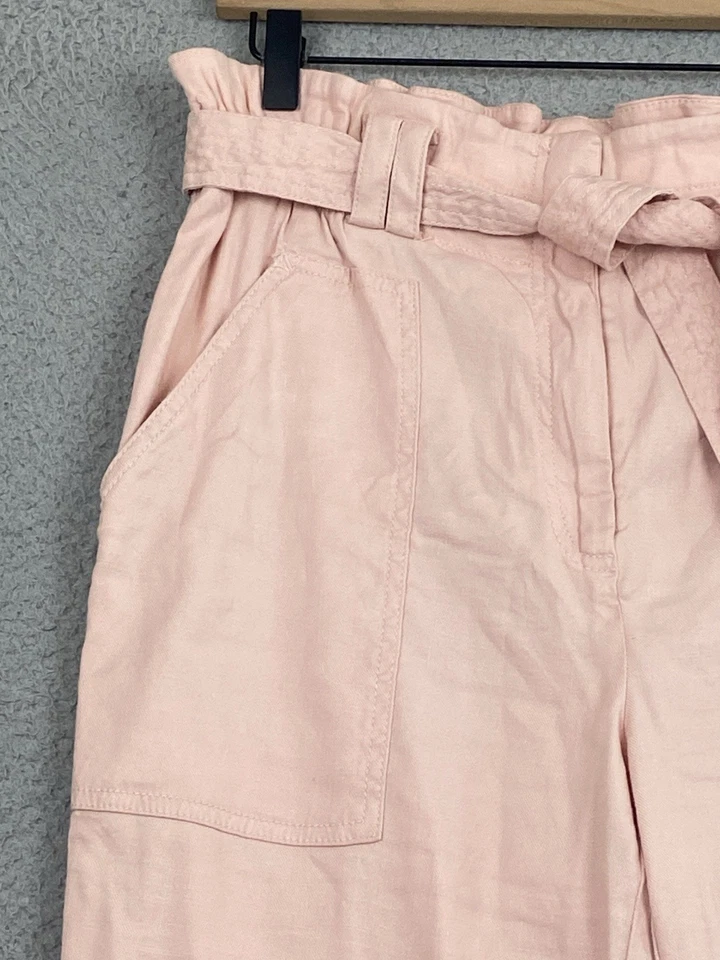 Pantalón Anthropologie Elevenses Romy Talla M Lino Cintura Alta Elastizado Costero Boho EXCELENTE Foto 4 de 4