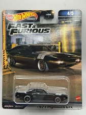 Hot Wheels Premium Fast & Furious 1971 Plymouth GTX - 1:64 Diecast Real Riders