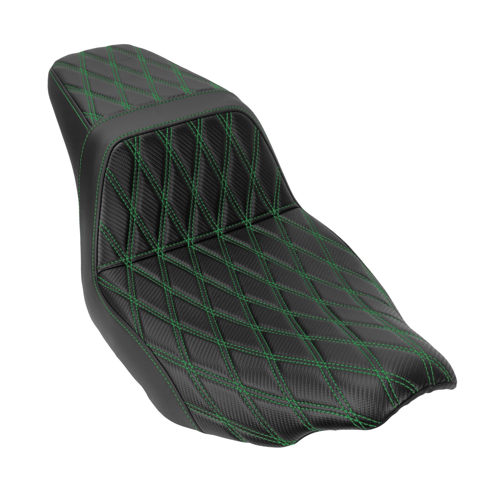 Driver Passenger Seat Green Stitching For Harley Road King Glide FLHRXS 23-2025
