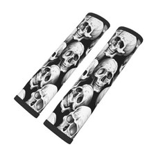 Seat Belt Cover Pad Soft Safety Car Automotive Seat Halloween Skull Pattern