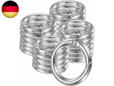 M METERXITY 24er-Pack Metall-Feder-O-Ringe, 5/8'' Zinklegierung Schlüsselring 