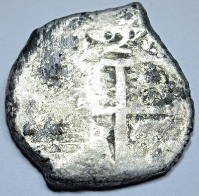 1600's-1700's Shipwreck Spanish Bolivia Silver 2 Reales Colonial
