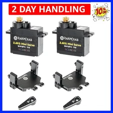 RC Steering Servo with Servo Mount and Servo Horn for AX24, RC Car Model Part...