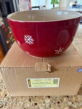 Longaberger Falling Snow Pottery Bowl