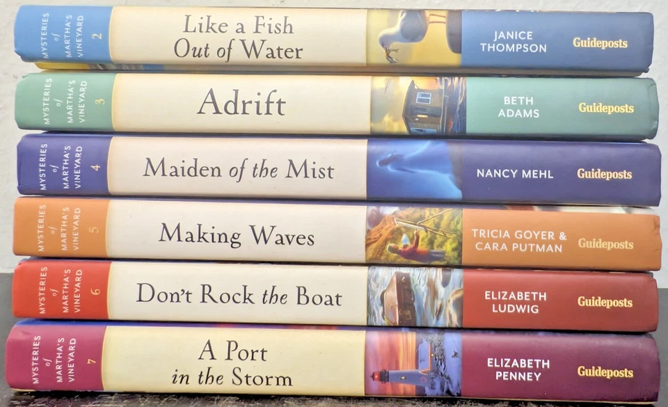 6 Book Lot Hardcover Mysteries of Martha’s Vineyard #2-7 Books Guideposts - Image 2 of 3