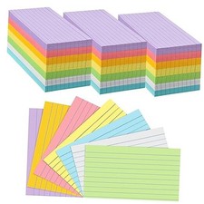 2100 Pcs Colored Index Cards Bulk Neon Ruled Note Cards 4 x 6 Inch Light Color