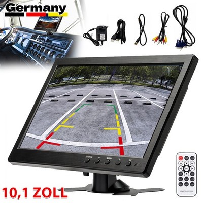 10.1 Zoll HD CCTV Display Bildschirm PC Auto Monitor AV/BNC/VGA/HDMI Eingang DE