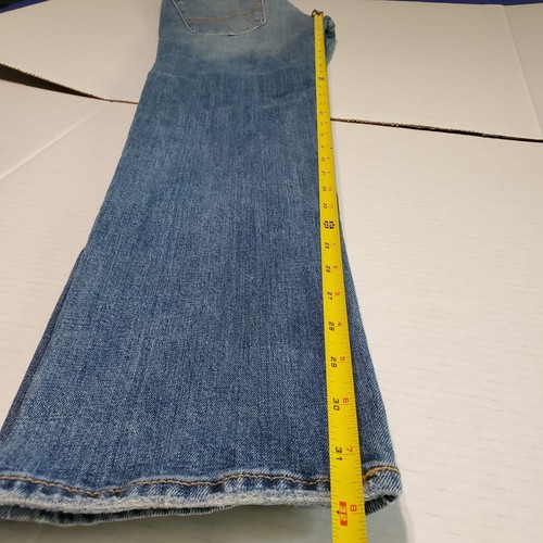 Abercrombie Fitch Jeans Rollins Distressed Mens 30x32 Blue Denim Button Fly - Picture 4 of 5
