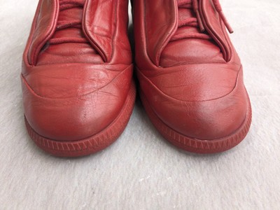Maison Margiela Future Red Men 9 42 Leather High Top Sneakers