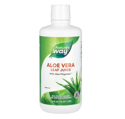 Nature's Way, Aloe Vera Leaf Juice, Aloe-Vera-Blattsaft, geschmacksneutral, 1 l