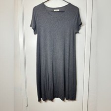 Madewell Swingy Tee T-Shirt Mini Casual Charcoal Grey Dress Size Small