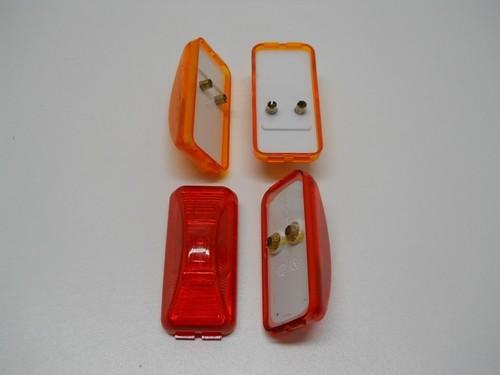 Incandescent 2.5" Amber (2) Red (2) Truck Trailer Clearance Side Marker Lights - Picture 3 of 3