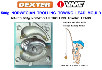 500g NORWEGISCHES TROLLING BLEI GEWICHT BOOT SCHIMMEL HEILBUTT DORSCH MEERESANGELN KÖDER JIG