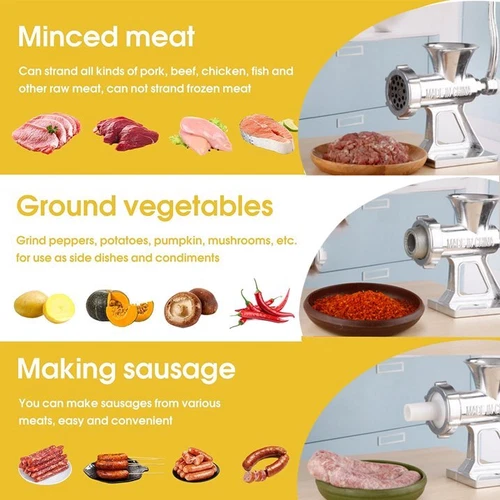 Heavy Duty Meat Grinder Mincer Stuffer Manual Sausage Filler Sauce Maker Machine - Picture 7 of 12