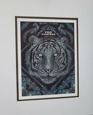 Todd Slater "Foo Fighters" Tiger Poster Rep. Print Matted offset Lithograph 2015