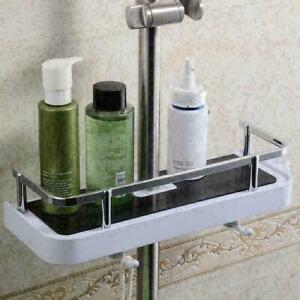 Bad Pole Regal Dusche Lagerregal Organizer Tray Halter ABS Aluminium