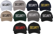 SECURITY Embroidered Baseball Cap LARGE Structured Uniform Guard Agent Hat