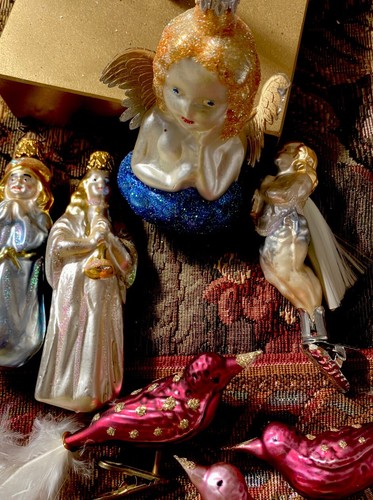 Birds &Angels &Ornaments “Oh My”! 13 Vintage 1970’s Glass Ornaments. Rare Find$$ - Picture 20 of 24