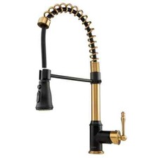 AKDY Commercial Style Spring Neck Single-Handle Pull-Down Sprayer Kitchen Faucet