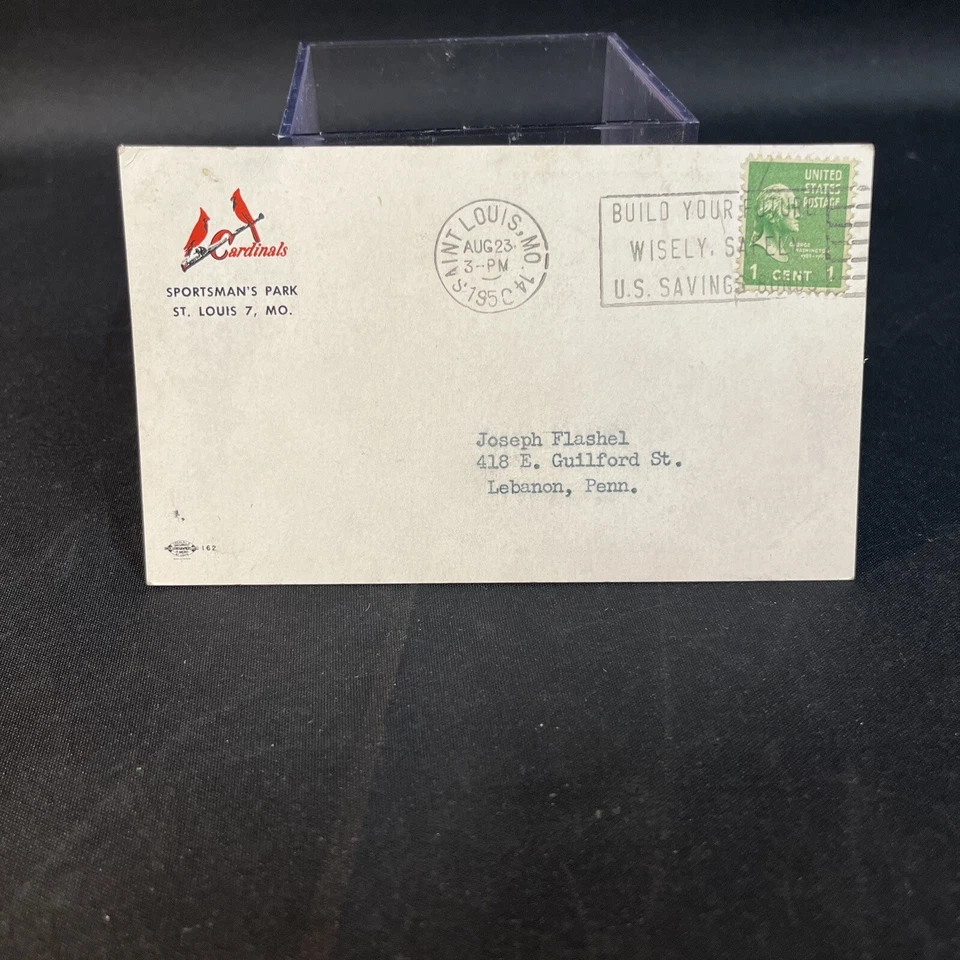 1950 Eddie Dyer signed autograph Postcard Cardinals MGR (d.1964) JSA Certified! - Image 4 of 4