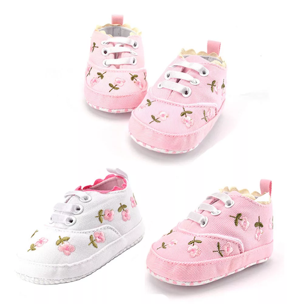 Baby Shoes Boy Girl Canvas Anti Slip Print First Walking Shoe 0 24 Months TR