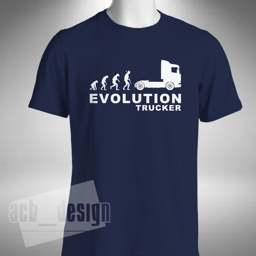 Trucker Evolution T-Shirt Lorry Scania Truck Driver Magnum Volvo Small to 5XL - Picture 2 of 4