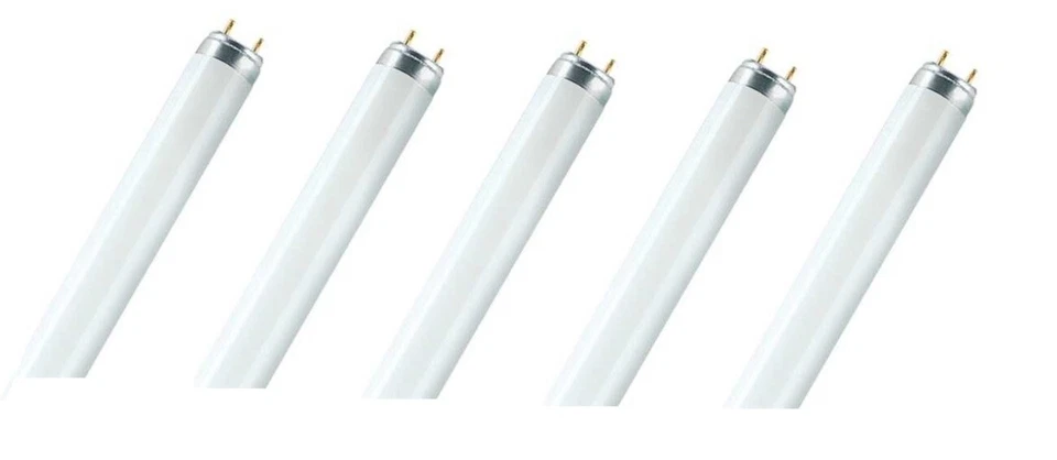 5x OSRAM LUMILUX Leuchtstoffröhre grün 36W 120cm T8 EEK: G (Spektrum A bis G) - Bild 3 von 3