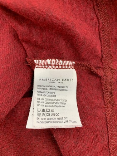 American Eagle Mens Red Standard Fit Short Sleeve Shirt Size Medium - Bild 6 von 6