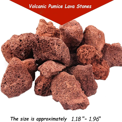 10 Pack Aquarium Red Lava Rock Fish Tank Volcanic Pumice Stones for Fish Shri - Picture 6 of 12