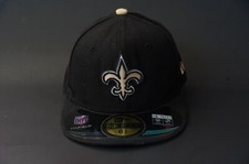ONFIELD NEW ERA 59FIFTY HEADWEAR NFL SAINTS YOUTH BLACK BALL CAP HAT