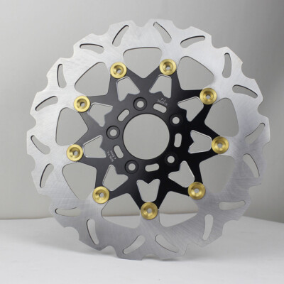 11.8'' Black Gold Floating Front Brake Rotor for Harley Softail Dyna Touring XL