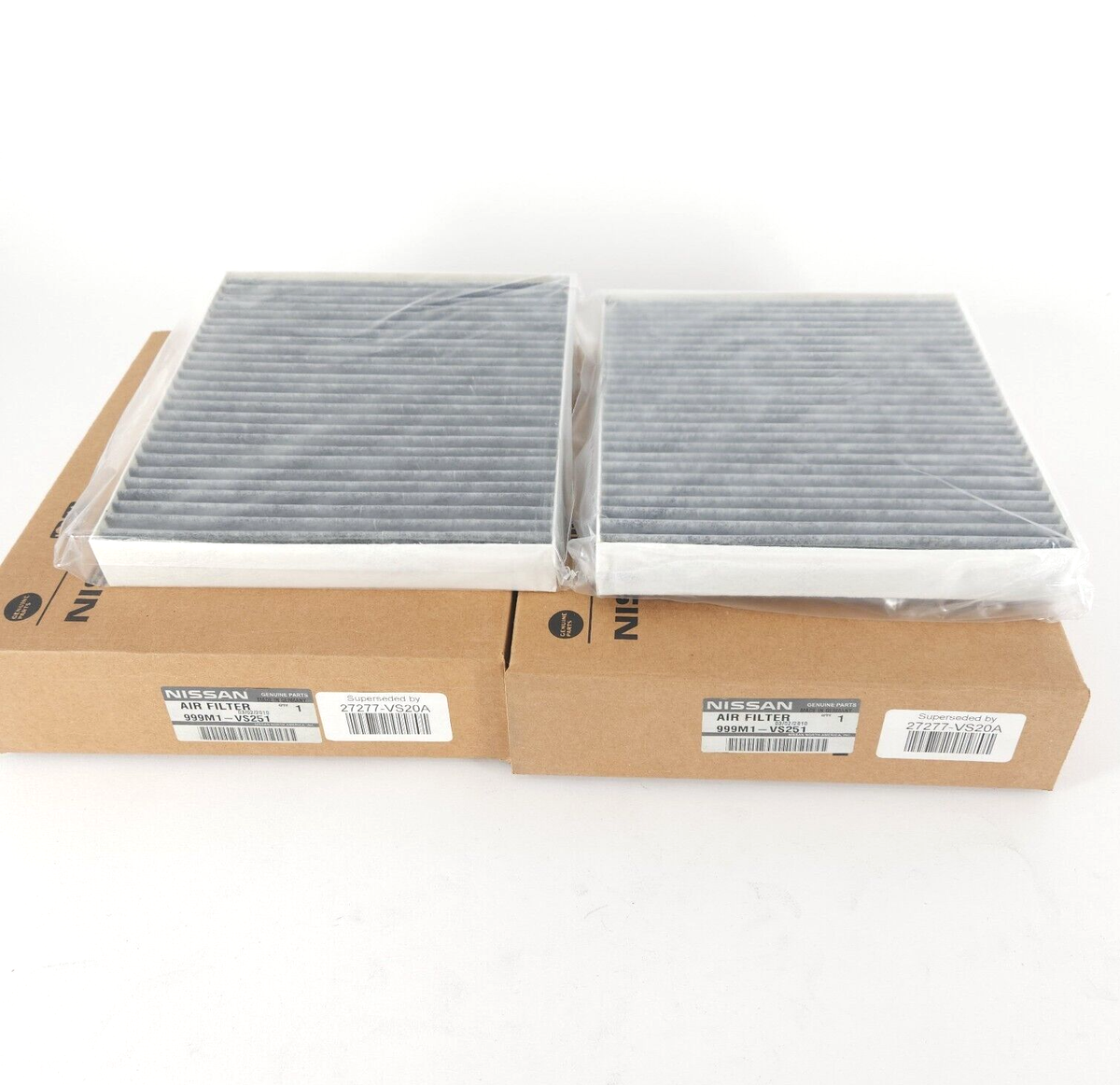 Genuine OEM Nissan Infiniti 27277-VS20A Cabin Air Filter (2pc Set