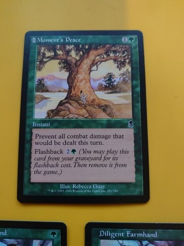 Moment's Peace - instant & 2x Diligent Farmhand - Druids. Odyssey. 3 cards - Picture 5 of 7